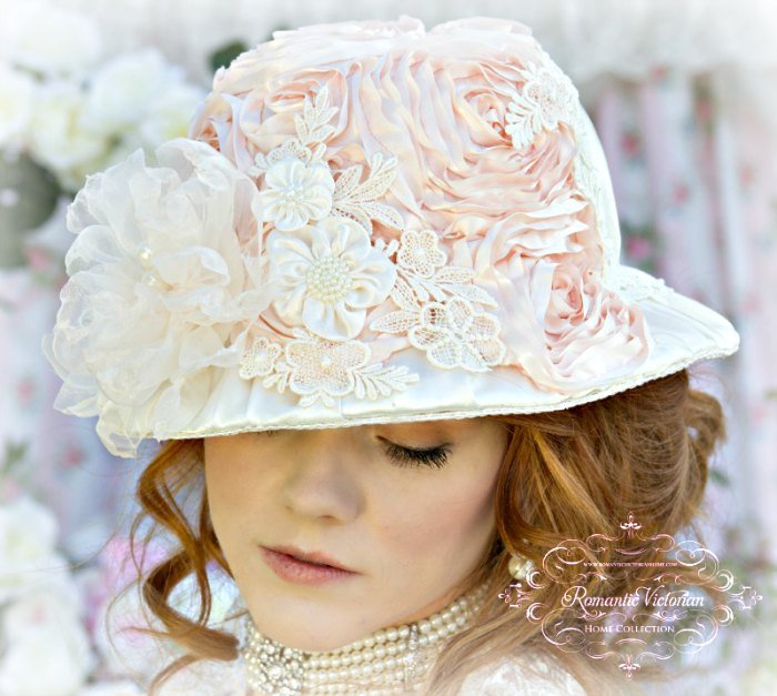 Rose Blush Victorian Hat