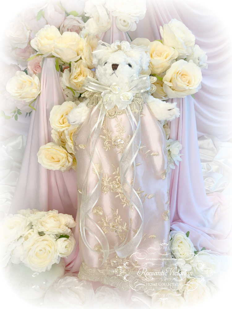 Rose Gold Romantic Victorian Teddy Bear