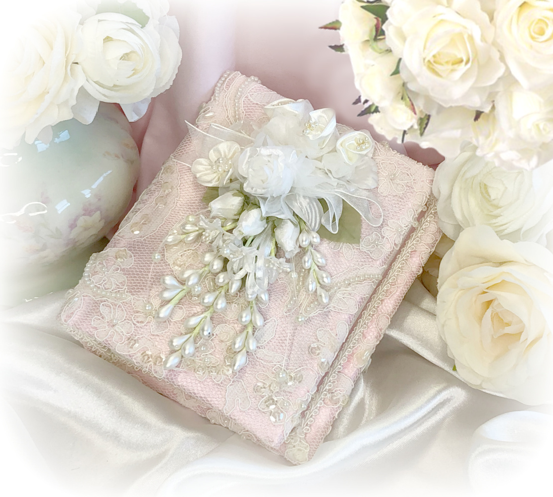 Image 1 of Small Vintage Pink Romantic Victorian Photo Album