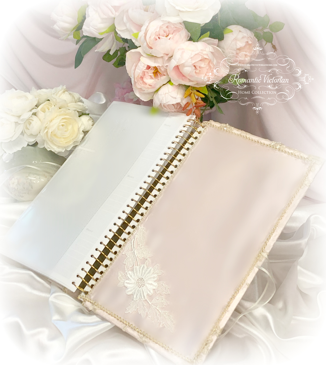 Image 3 of Large Rose Gold Romantic Victorian Photo Album