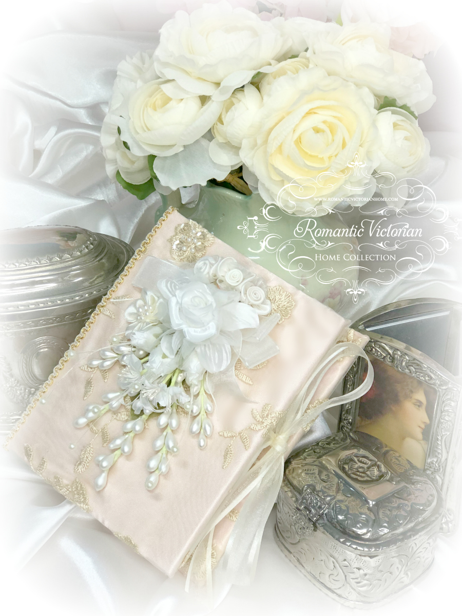 Small Rose Gold Romantic Victorian Photo Album