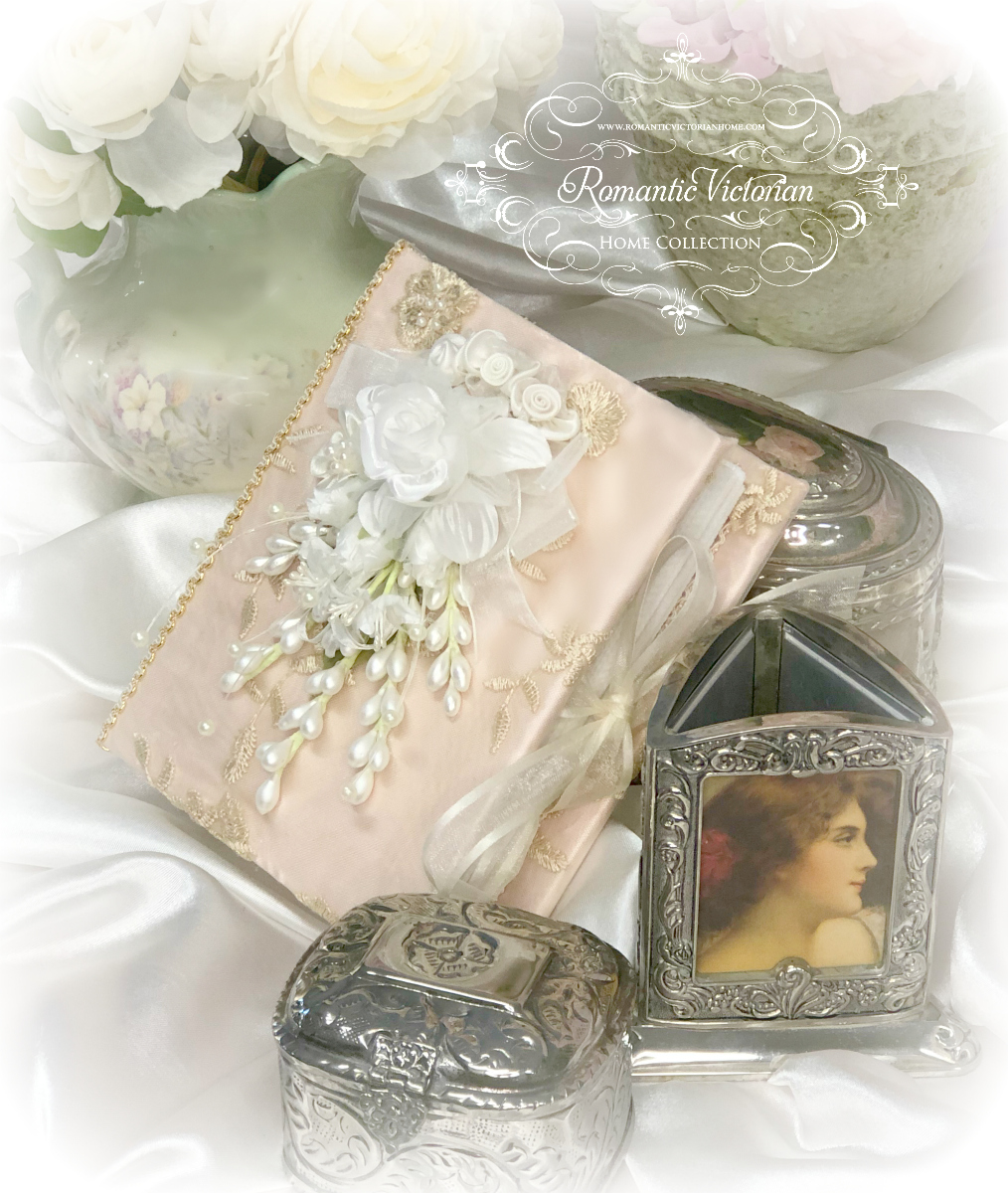 Image 2 of Small Rose Gold Romantic Victorian Photo Album