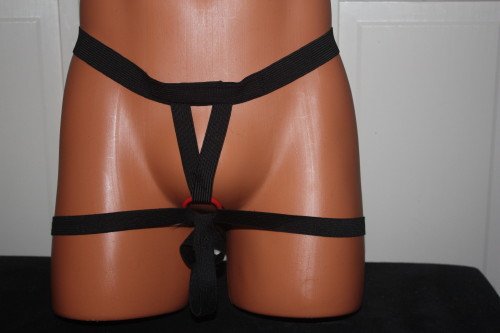 side view of rear strap