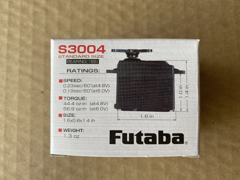 Image 0 of Futaba S3004 Standard Ball Bearing Servo .19sec/56.9oz @ 6V 