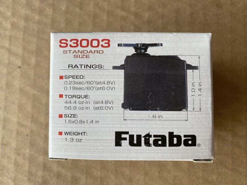 Image 0 of Futaba S3003 Standard Servo .19sec/56.9oz @ 6V