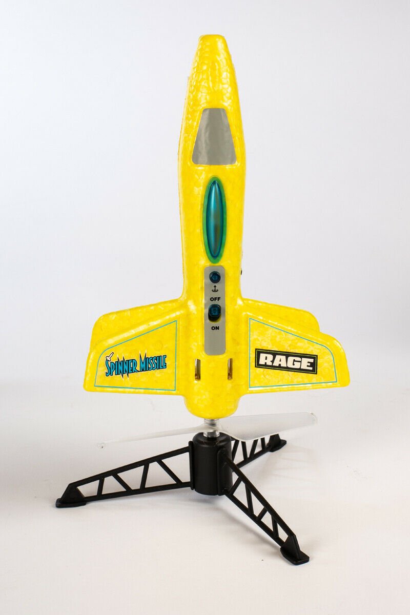 Image 1 of Rage Spinner Missile - Yellow Electric Free-Flight Rocket