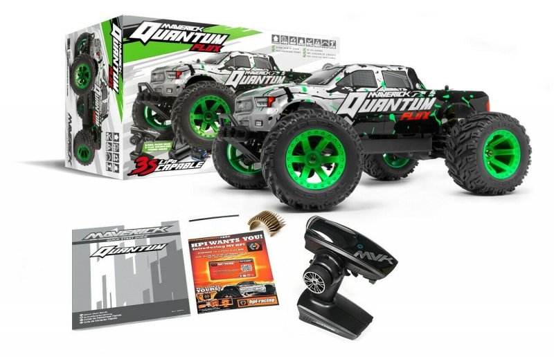 Image 0 of  HPI Quantum MT Flux Brushless 1/10 4WD Monster Truck, Ready To Run - Silver 