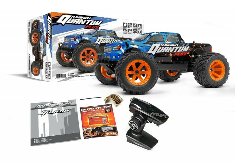 Image 0 of  HPI Quantum MT Flux 80A Brushless 1/10 4WD Monster Truck, Ready To Run - Blue