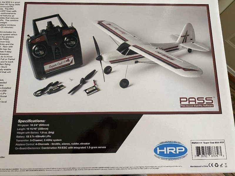 Image 3 of Rage Super Cub MX4 Micro EP 4-Channel RTF Airplane with PASS System