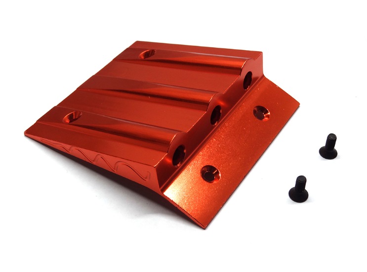 Image 2 of Rovan Baja Buggy Aluminum CNC Billet Roof Scoop (Red/Orange)