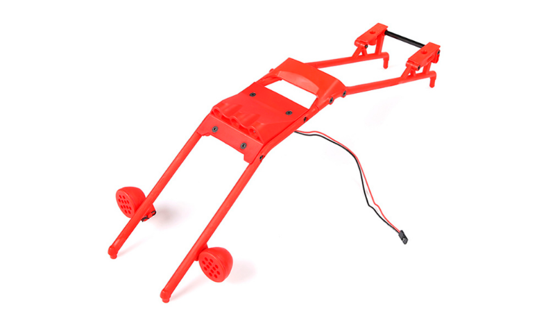 Image 0 of 1/5 Baja Red Nylon Roll Cage with LED Lighted Roof Scoop