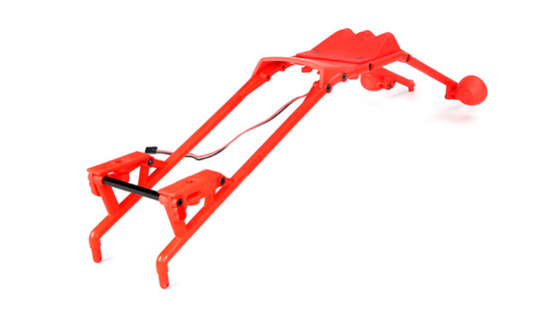 Image 2 of 1/5 Baja Red Nylon Roll Cage with LED Lighted Roof Scoop
