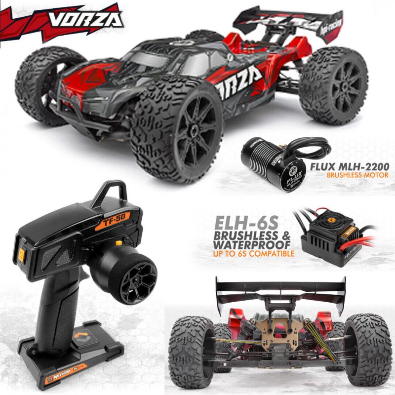 Image 9 of HPI Vorza Flux Truggy, 1/8 Scale 4WD RTR Brushless w/2.4GHz Radio System, Red