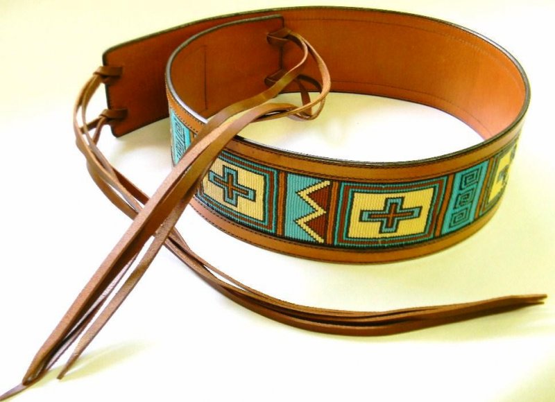 Leather Beaded Belts