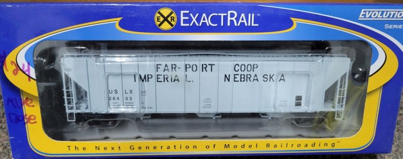 Exact Rail EE-1705-2 USLX 26453 Far-Port CO OP Evans 4780 covered hopper