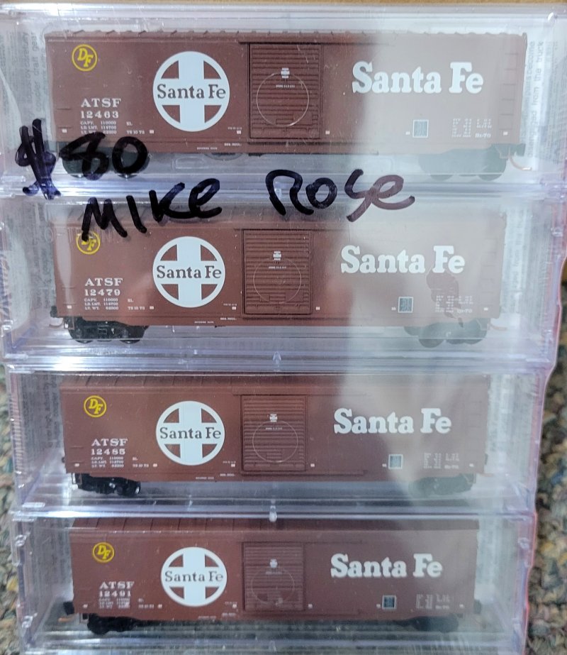 Image 0 of Micro Trains ATSF 50' Boxcar 4 pack (custom run)