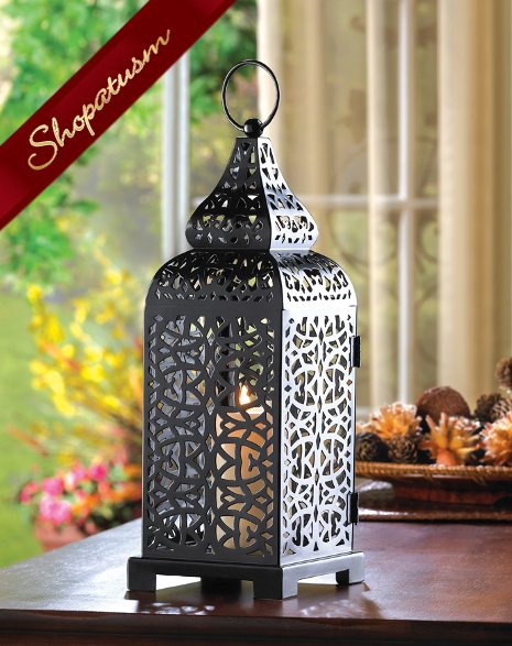 36 Centerpieces Black Moroccan Tower Candle Holder Lanterns