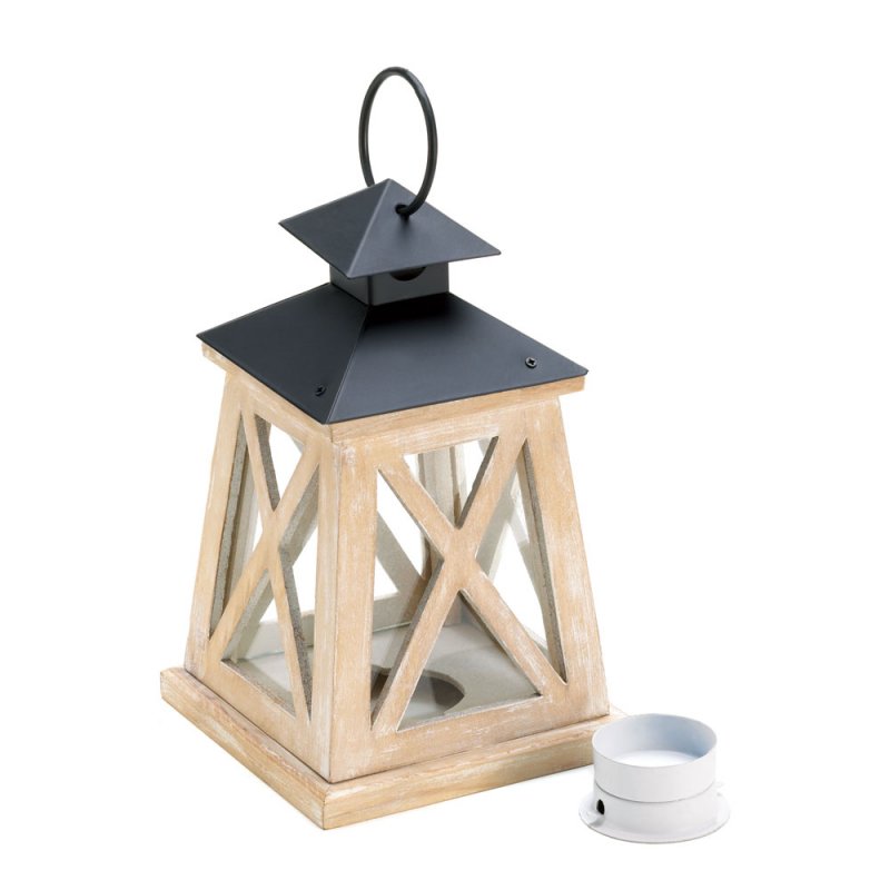 Image 1 of Colonial Height Centerpiece Wooden Candle Lantern