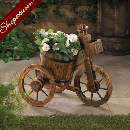 Country Charm Plant Holder Wood Tricycle Garden Planter 6825 Pd2349319 1 Jpg