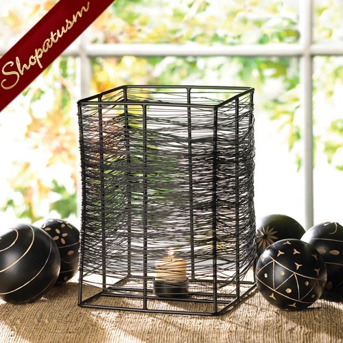 24 Wholesale Large Centerpiece Thatched Metal Wire Woven Candle Holders