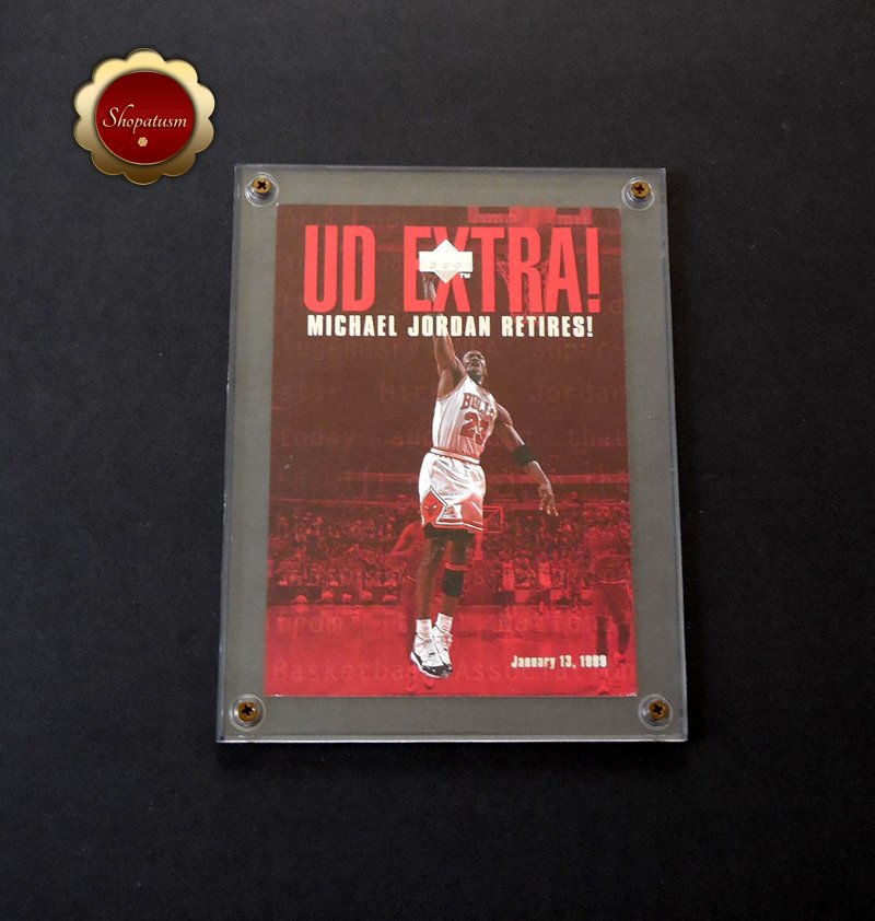 Michael Jordan 1999 Upper Deck UD Extra Michael Jordan Retires Card #UDX