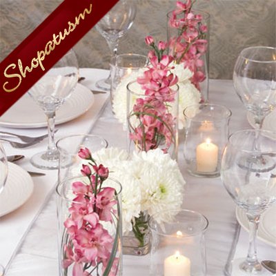 Wedding Centerpiece Floating Candle Cylinder Vase Candle Holder