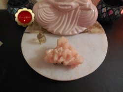 Peach Stilbite Crystal Cluster Psychic Awareness Heart Chakra Stone