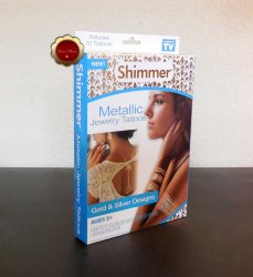 Shimmer Metallic 70 Temporary Tattoo Jewelry for Women Teen Girls Gold & Silver