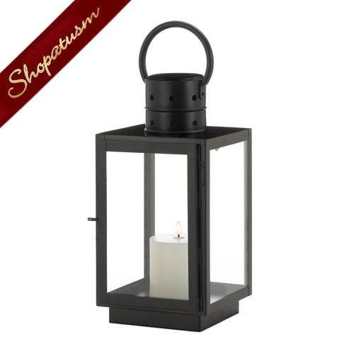 Large Square Black Lantern Table Centerpiece Indoor Outdoor