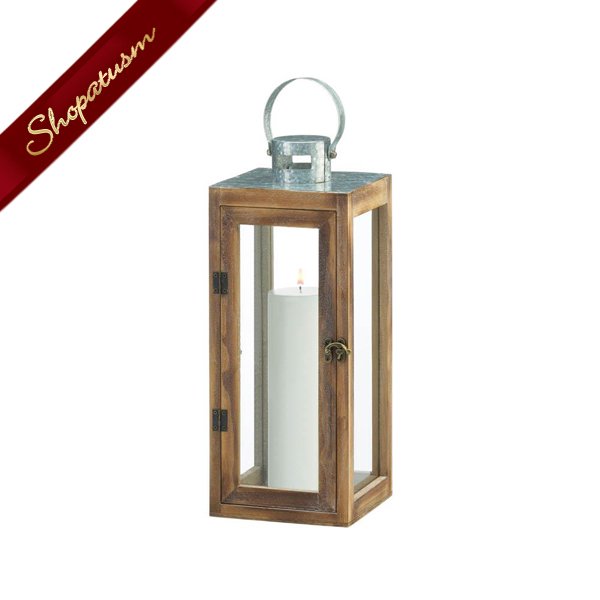 12 Bulk Square Wood Lanterns Metal Top Wedding Centerpiece Indoor Outdoor