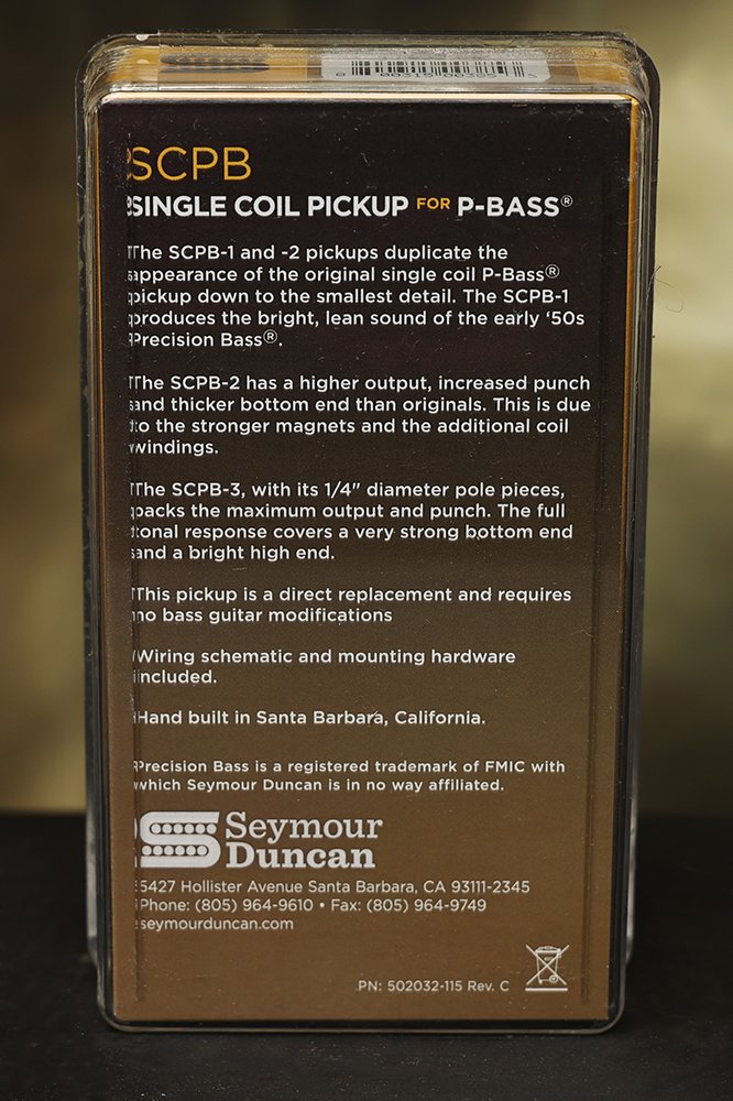Image 1 of Seymour Duncan SCPB-3 Quarter Pound Single Coil Precision P Bass PICKUP