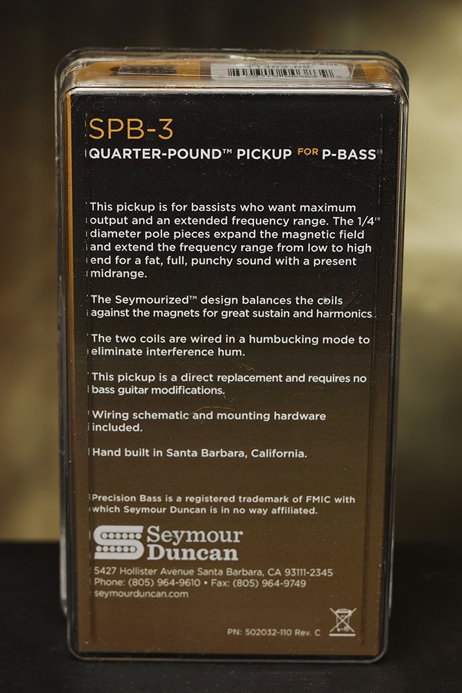 Image 1 of Seymour Duncan SPB3 Quarter Pound P Bass Pickup SET Fender Precision Bass SPB-3