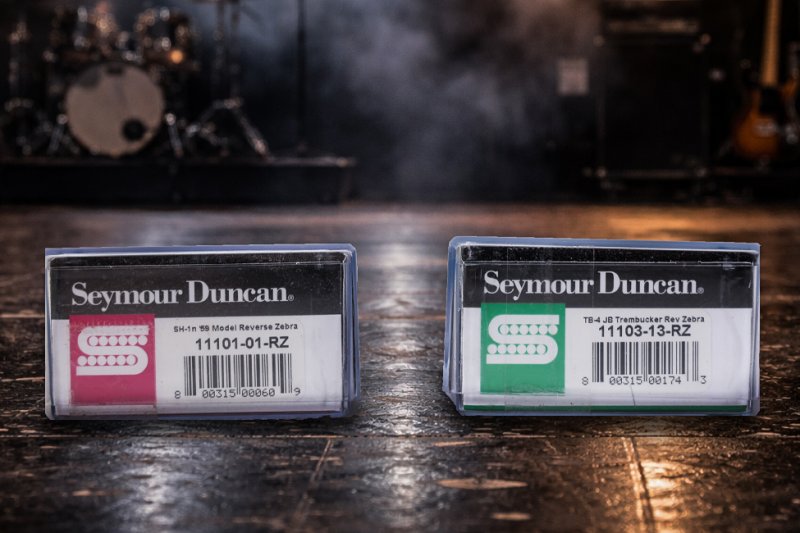 Image 1 of Seymour Duncan TB-4 JB & SH-1n 59 REVERSE ZEBRA Trembucker PICKUP SET