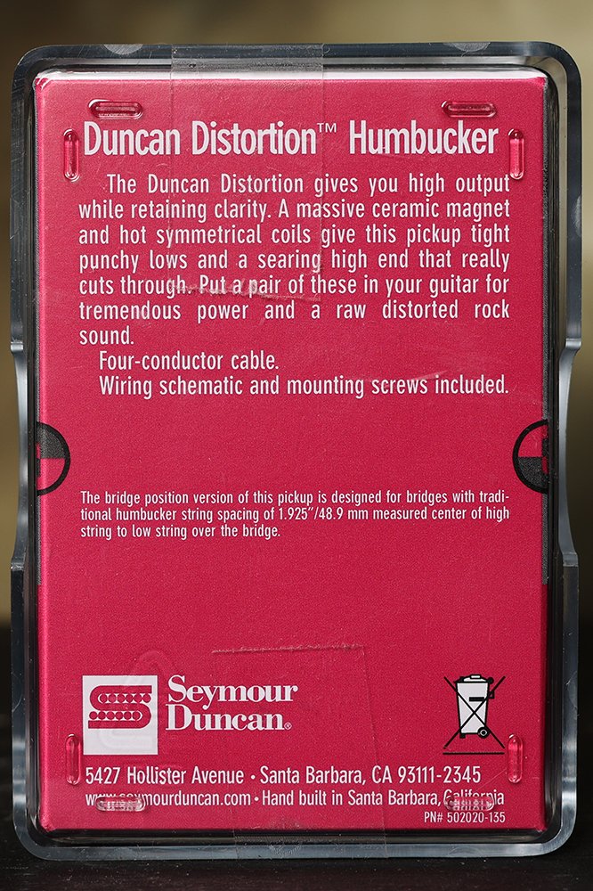 Image 1 of Seymour Duncan SH-6b Distortion Humbucker Pickup Bridge BLACK Electric Guitar