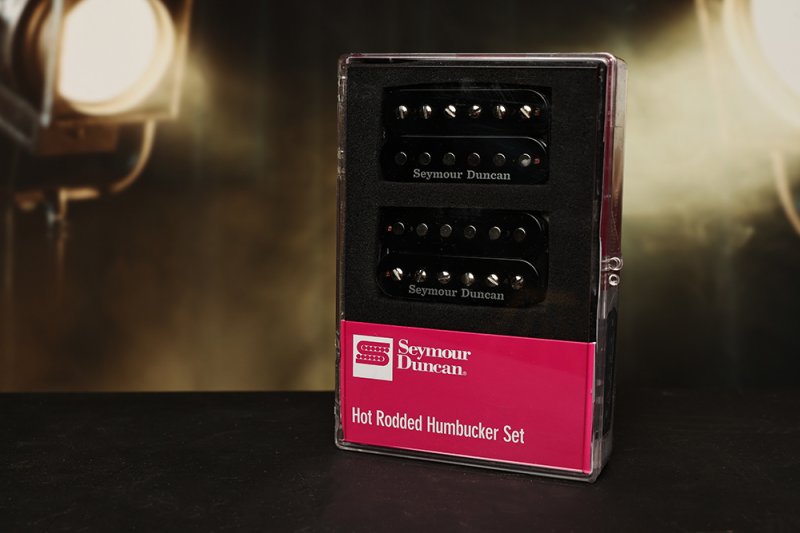 Image 0 of Seymour Duncan Hot Rodded Humbucker Pickup Set JB Bridge & Jazz Neck BLACK - NEW