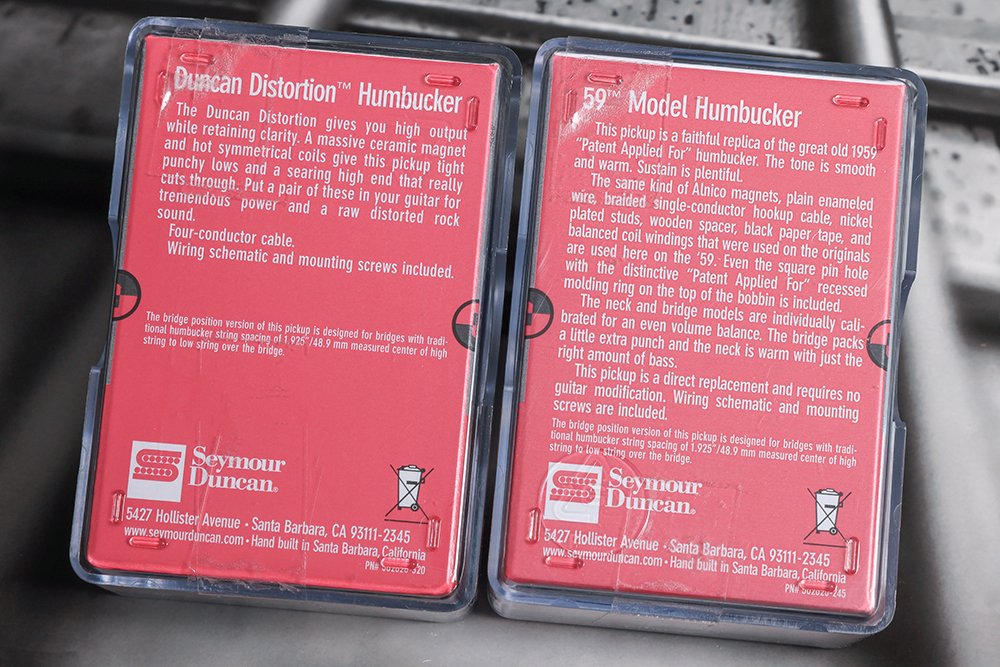 Image 1 of Seymour Duncan SH-6 Distortion & SH-1n 59 BLACK Humbucker Pickup SET Pickups NEW