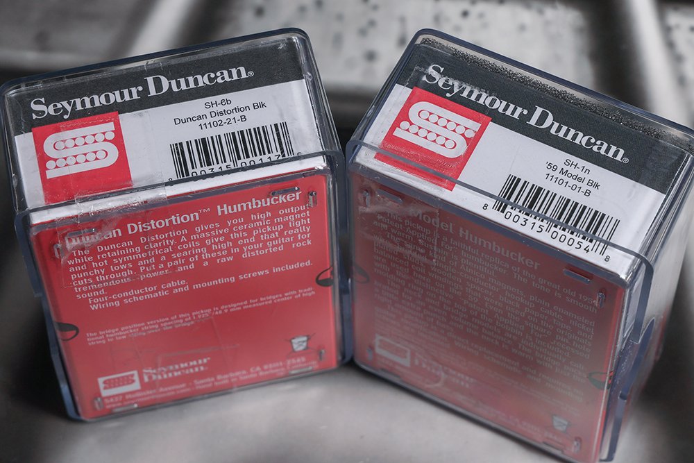 Image 2 of Seymour Duncan SH-6 Distortion & SH-1n 59 BLACK Humbucker Pickup SET Pickups NEW