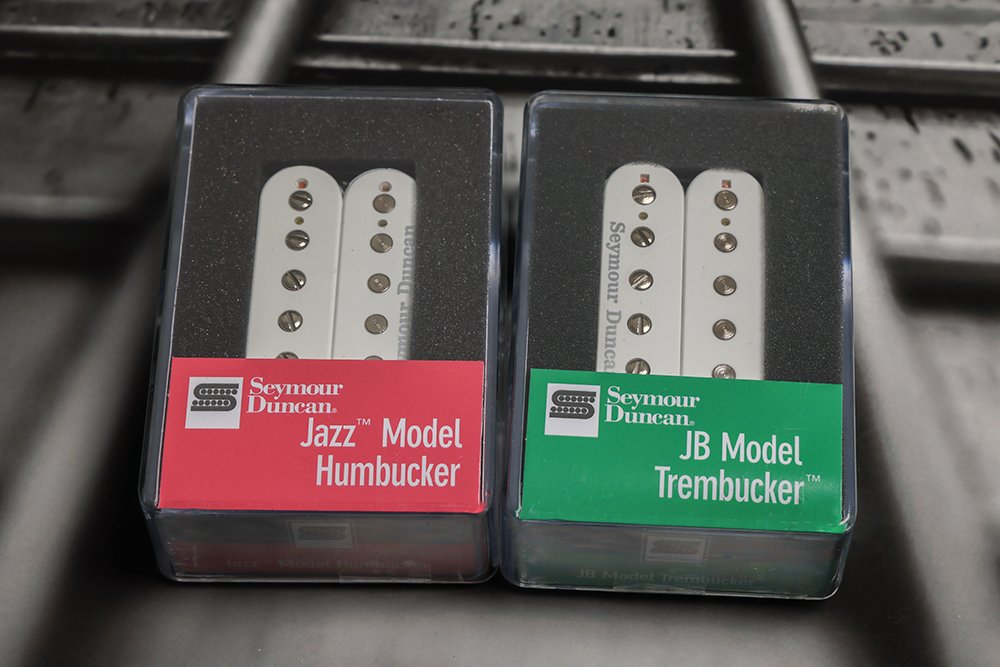 Image 0 of Seymour Duncan TB-4 JB SH-2n Jazz Hot Rodded PICKUP SET Trembucker White NEW