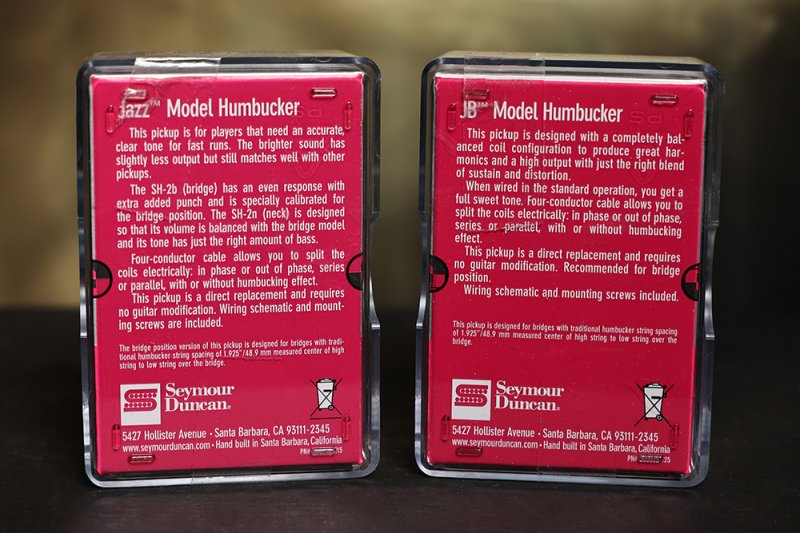 Image 1 of Seymour Duncan SH-4 JB & SH-2n Jazz Hot Rodded PICKUP SET Humbucker Nickel