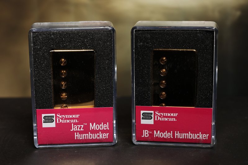Image 0 of Seymour Duncan JB Jazz Hot Rodded PICKUP SET Humbucker SH-4 SH-2n Gold NEW