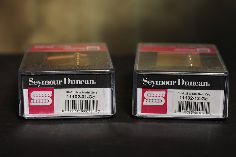 Image 2 of Seymour Duncan JB Jazz Hot Rodded PICKUP SET Humbucker SH-4 SH-2n Gold NEW