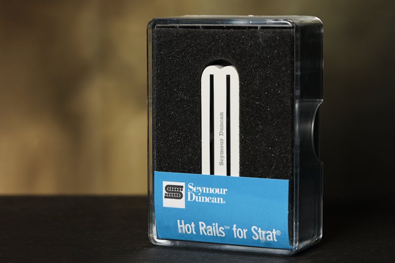 Image 0 of Seymour Duncan SHR-1b Hot Rails Strat BRIDGE Pickup WHITE - Fender Stratocaster