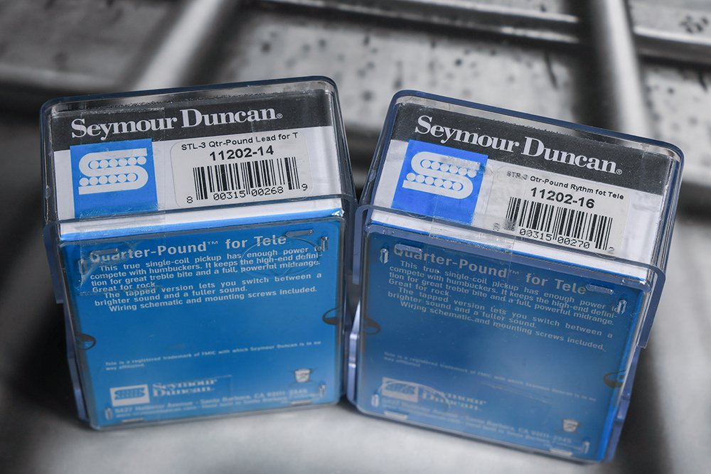 Image 2 of Seymour Duncan STL-3 Qtr Pound Bridge & STR-3 Qtr Pound Rhythm Tele Pickup Set
