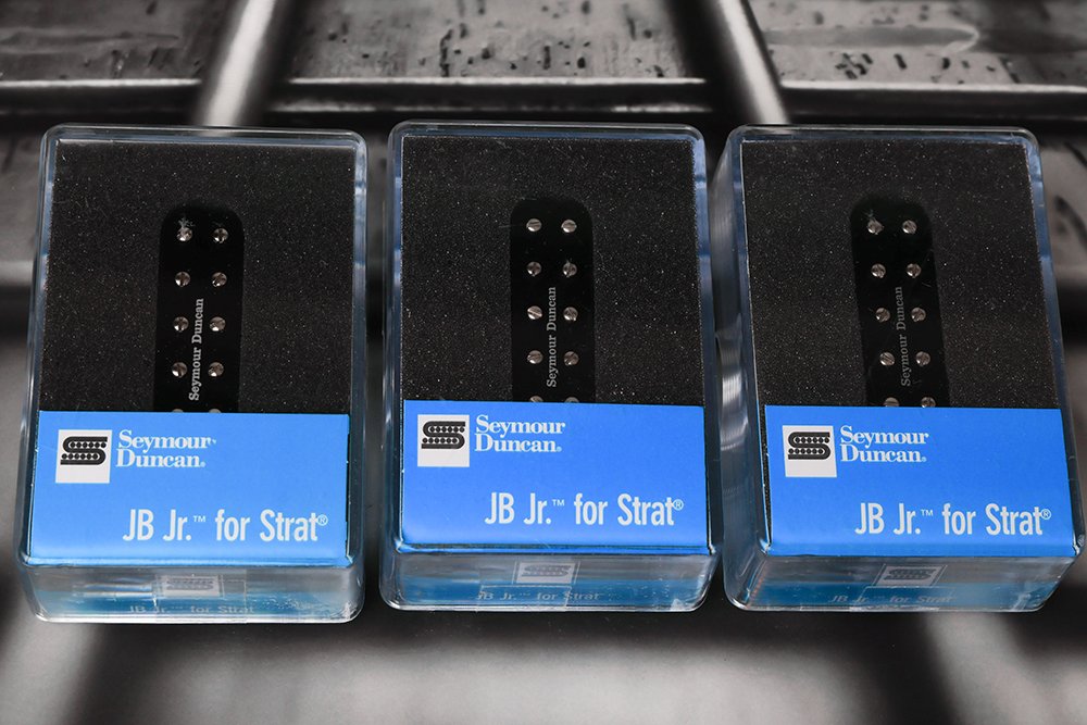 Image 0 of Seymour Duncan SJBJ-1 JB Jr Strat 3 Pickup Set BLACK Bridge / Middle / Neck NEW