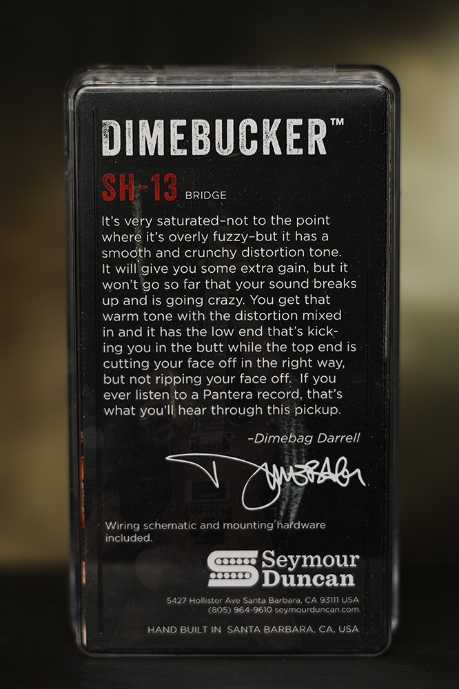 Image 1 of Seymour Duncan SH-13 Dimebucker Humbucker Bridge Pickup BLACK Ceramic Blade