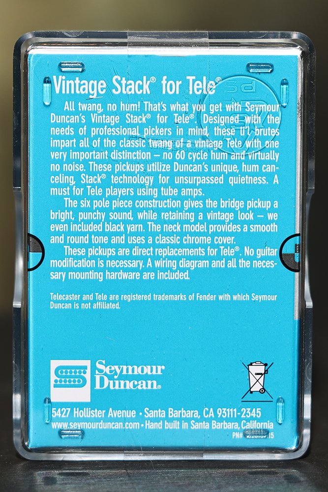 Image 1 of Seymour Duncan STK-T1 Vintage Stack Telecaster Neck Rhythm  Pickup CHROME - NEW