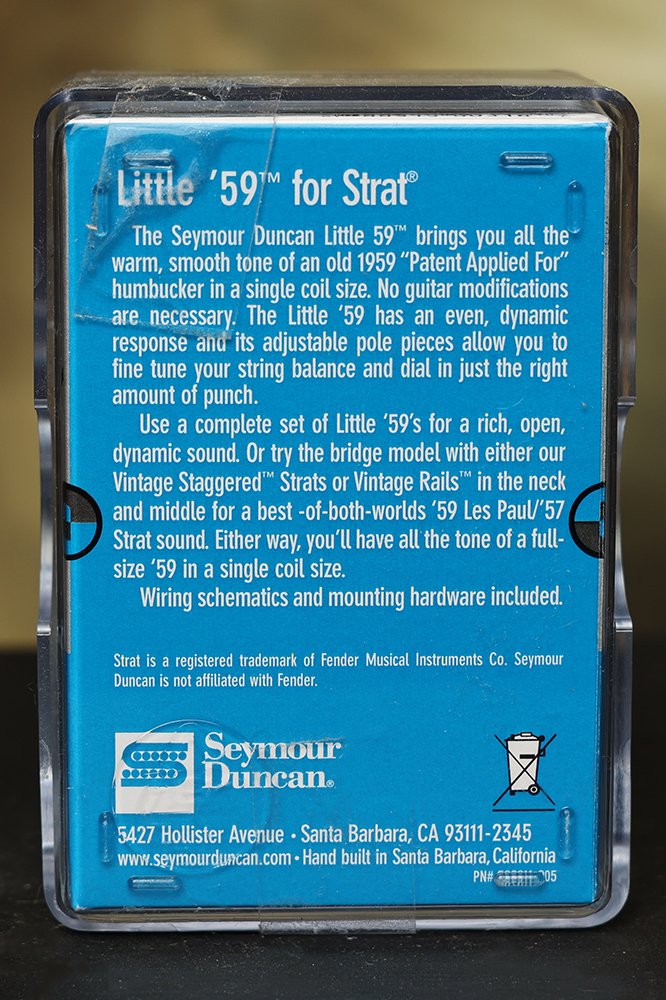 Image 1 of Seymour Duncan SL59-1 Little 59 Strat PAF Humbucker Neck/Middle Pickup BLACK NEW