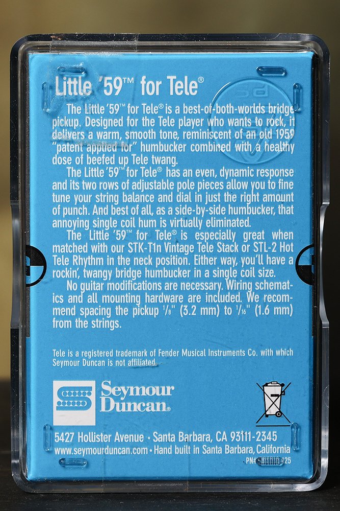 Image 1 of Seymour Duncan ST59-1 Little 59 Telecaster Tele Single Coil Lead Bridge Pickup