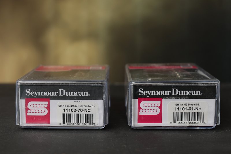 Image 1 of Seymour Duncan SH-11 Custom Custom Bridge & SH-1 59 Neck w/ NICKEL Covers - NEW