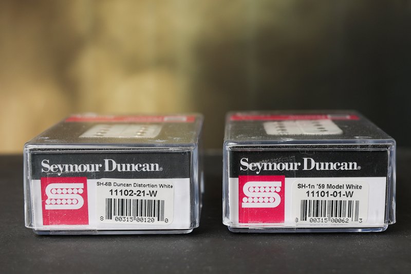 Image 2 of Seymour Duncan Distortion SH-6 Bridge & SH-1 59 Neck WHITE Humbucker Pickup Set